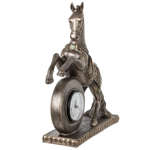 Фигурка декоративная "Лошадь" с часами (ААх1 н/п), L32 W9,5 H35 см фото 2