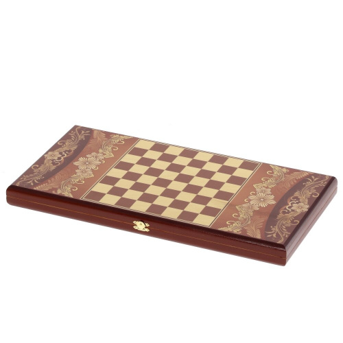 Игра настольная 2 в 1 ( шашки, нарды) "Узор", L50 W25 H4 см фото 4 Игра настольная 2 в 1 ( шашки, нарды) "Узор", L50 W25 H4 см фото 4