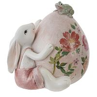 Фигурка декоративная "Заяц с яйцом", L10 W9 H10 см