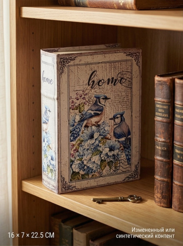 Шкатулка-книга, L16 W7 H22,5 см Шкатулка-книга, L16 W7 H22,5 см