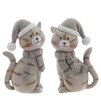 Фигурка декоративная "Кошка",  L5 W4 H9 см, 2в.