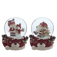 Фигурка декоративная "Дед Мороз" в стекл шаре, D 6.5 см, L7 W6,5 H8,5 см, 2в.