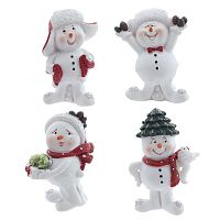 Фигурка декоративная "Снеговик", L3,5 W2,5 H5 см, 4в.