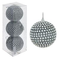 Набор из 3шт Украшение новогоднее "Шар", D 8 см, L9 W9 H9 см Набор из 3шт Украшение новогоднее "Шар", D 8 см, L9 W9 H9 см