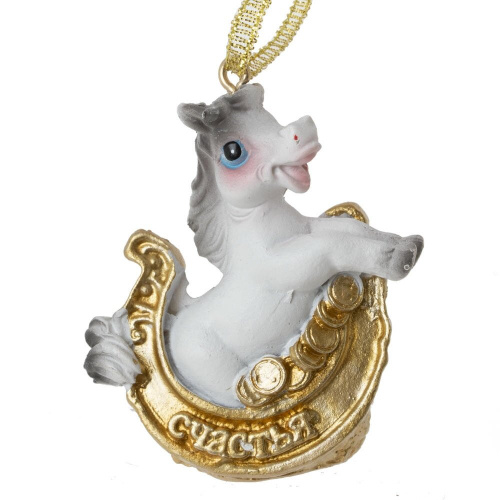 Фигурка декоративная подвесная "Лошадка", L5 W2 H5 см, 2в. фото 3