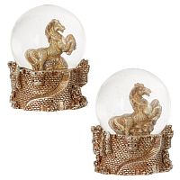 Фигурка декор в стекл шаре "Лошадь", L7 W7,5 H8,5 см, 2в.