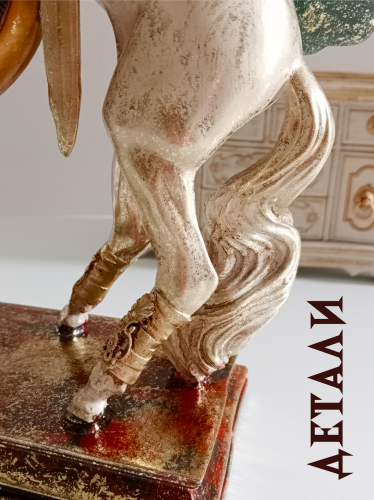 Фигурка декоративная "Лошадь" с часами D7см, (AAx1 н/п), L24 W9,5 H34,5 см фото 9