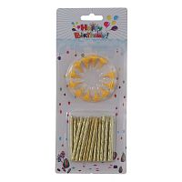 Набор из 24-х свечей для торта, D 0,5 см,L8,5 W1,2 H20 см