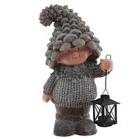 Фигурка декоративная "Мальчик"(с подсвечником), L24 W17 H41 см, 2в.