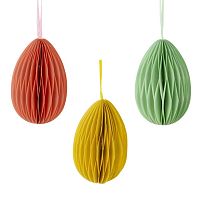 Набор из 3-х изделий декоративных подвесных "Яйцо" (5*7), L16 W5,5 H8 см